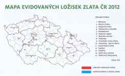 mapa evid lozisek zlata cr 2012 m